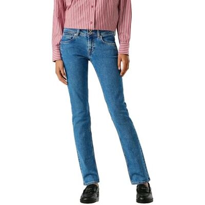 Pepe Jeans kvinnors smala jeans LW Venus jeans, blå (Denim-3SA), 34W/32L Pepe Jeans kvinnors smala jeans LW Venus jeans, blå (Denim-3SA), 34W/32L