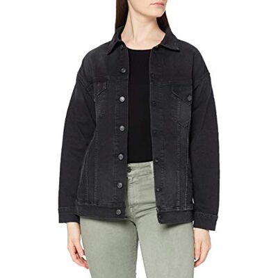Replay Denim jacka för kvinnor, Grå (097 mörkgrå), S Replay Denim jacka för kvinnor, Grå (097 mörkgrå), S