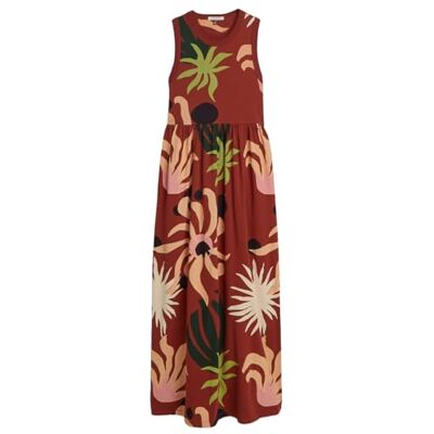 Scotch & Soda Tank Midi Dress Casual klänning, Hawaiian Desert Bränd henna V607, XS dam Scotch & Soda Tank Midi Dress Casual klänning, Hawaiian Desert Bränd henna V607, XS dam