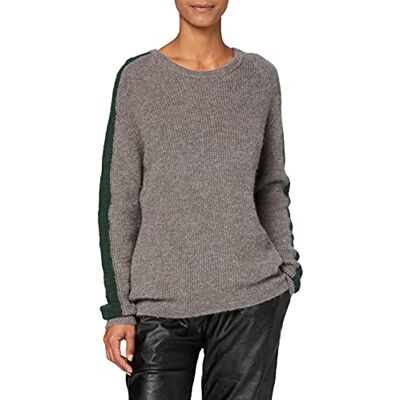 SPARKZ COPENHAGEN Aima pullover för kvinnor jumper, Grå (mörkgrå melange 123), S SPARKZ COPENHAGEN Aima pullover för kvinnor jumper, Grå (mörkgrå melange 123), S
