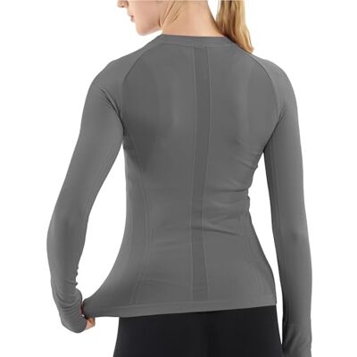 MathCat Long Sleeve T-Shirts Gym Top Women Slim Fit skjorta för kvinnor, Mörkgrå, M MathCat Long Sleeve T-Shirts Gym Top Women Slim Fit skjorta för kvinnor, Mörkgrå, M