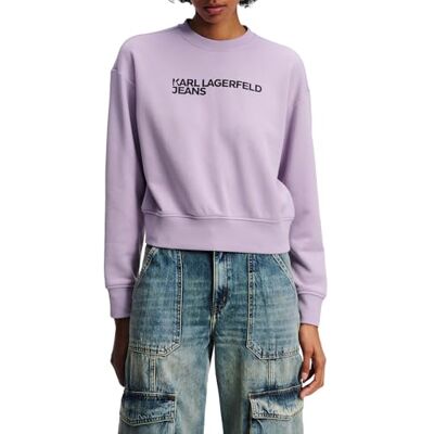 KARL LAGERFELD JEANS , Dam, Essential Logo Sweat, Regular Fit, Purpur, L KARL LAGERFELD JEANS , Dam, Essential Logo Sweat, Regular Fit, Purpur, L