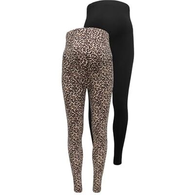 ONLY MATERNITY Olmlovely Life nytt ben 2 st AOP JRS Noos, svart, XXL ONLY MATERNITY Olmlovely Life nytt ben 2 st AOP JRS Noos, svart, XXL