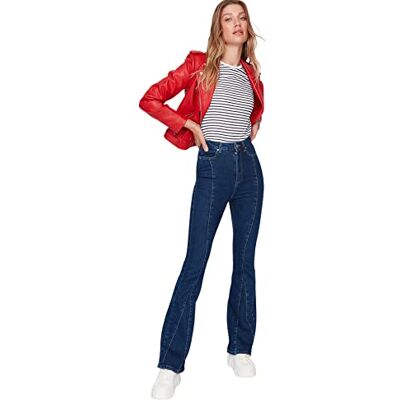 Trendyol Flare jeans, marinblå, 40, marinblå, 66 SE Trendyol Flare jeans, marinblå, 40, marinblå, 66 SE