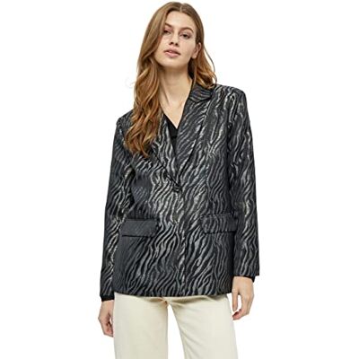 Minus Emmalia Blazer för kvinnor, Svart Pr, 40 SE Minus Emmalia Blazer för kvinnor, Svart Pr, 40 SE
