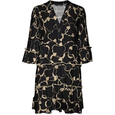 VERO MODA Vmeasy Joy 3/4 kort klänning WVN Ga, svart, S VERO MODA Vmeasy Joy 3/4 kort klänning WVN Ga, svart, S
