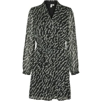 VERO MODA VMRIE L/S ABK WRAP Dress WVN BTQ GA, Balsam grön/aop: rie, S VERO MODA VMRIE L/S ABK WRAP Dress WVN BTQ GA, Balsam grön/aop: rie, S