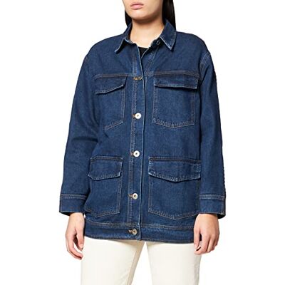 IPEKYOL Womens Below Hips 3D stickat coa coat, blå, 34 IPEKYOL Womens Below Hips 3D stickat coa coat, blå, 34