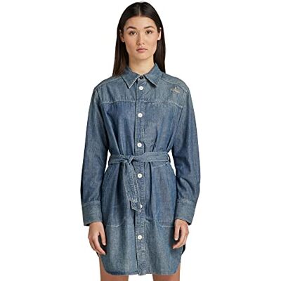 G-STAR RAW , lång millery tröja dam, Blå (Antic Faded Aegean Blue C611-d096), M G-STAR RAW , lång millery tröja dam, Blå (Antic Faded Aegean Blue C611-d096), M