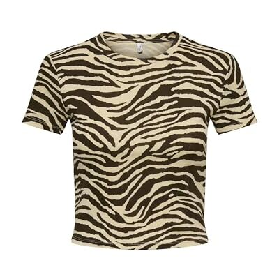 ONLY Onlelina Life S/S AOP Top JRS, Sandskal, XS ONLY Onlelina Life S/S AOP Top JRS, Sandskal, XS