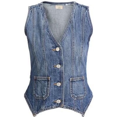 JJXX JACK & JONES Jxfaiza denim väst R283 Dnm, Mellanblå denim, XS JJXX JACK & JONES Jxfaiza denim väst R283 Dnm, Mellanblå denim, XS