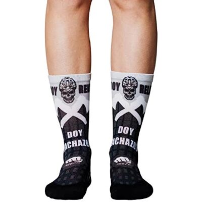 Ridefyl Unisex cykelstrumpor, sidotryck 21, M/L, Extra tryck 21 Ridefyl Unisex cykelstrumpor, sidotryck 21, M/L, Extra tryck 21
