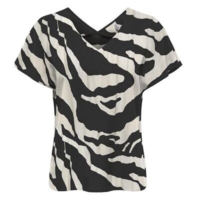 ONLY Onlnova Life Elite S/S Emmy Top AOP, svart, L ONLY Onlnova Life Elite S/S Emmy Top AOP, svart, L