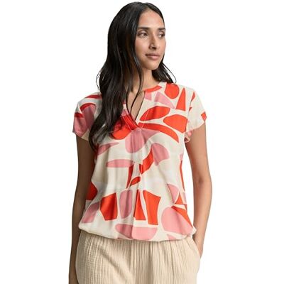 TOM TAILOR damblus, 37799 – röda prickar och former design, 36 TOM TAILOR damblus, 37799 – röda prickar och former design, 36