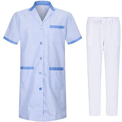 MISEMIYA Uniformer Unisex Scrub Set – Medicinsk Uniform med Scrub Top och byxor Ref.G713-6802 XXL, Celeste T8162-4 MISEMIYA Uniformer Unisex Scrub Set – Medicinsk Uniform med Scrub Top och byxor Ref.G713-6802 XXL, Celeste T8162-4