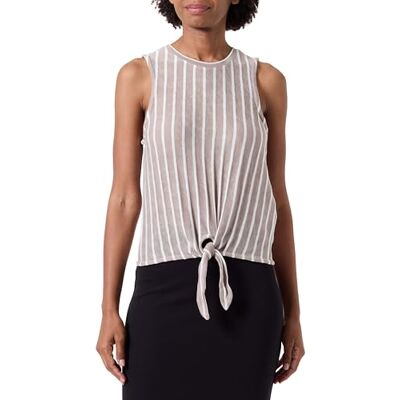 VERO MODA dam Vmlana Sl Crop JRS Ga Top, Månkjol/ränder: vit, S VERO MODA dam Vmlana Sl Crop JRS Ga Top, Månkjol/ränder: vit, S