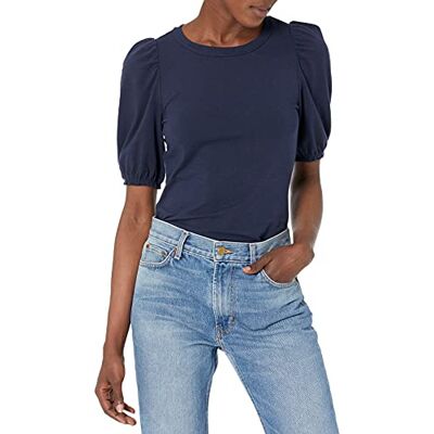 Amazon Essentials dam klassisk passform puff kortärmad rund hals t-shirt, marinblå, medium Amazon Essentials dam klassisk passform puff kortärmad rund hals t-shirt, marinblå, medium