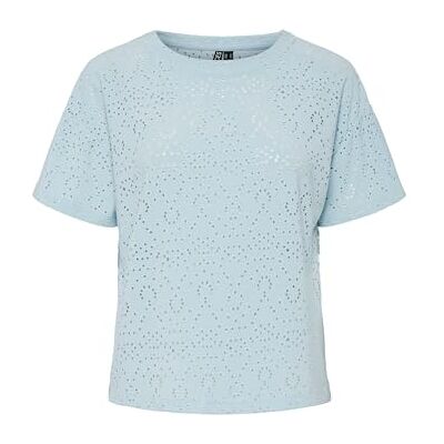 PIECES Dam Pcabby Ss Brod ANG Tee Noos Bc T-shirt, Kashmirblå, M PIECES Dam Pcabby Ss Brod ANG Tee Noos Bc T-shirt, Kashmirblå, M