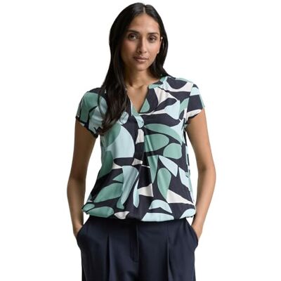 TOM TAILOR damblus, 37800 – gröna prickar och former design, 34 TOM TAILOR damblus, 37800 – gröna prickar och former design, 34