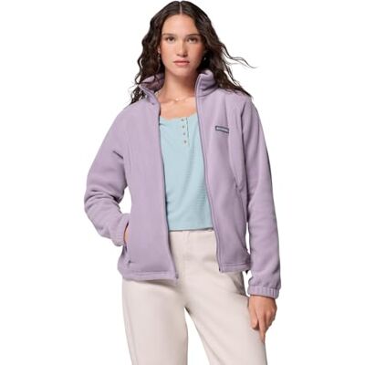 Columbia Benton Springs Fleecejacka för kvinnor, hellång dragkedja, shale purple, S Columbia Benton Springs Fleecejacka för kvinnor, hellång dragkedja, shale purple, S