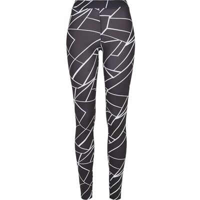 Urban Classics Damer AOP leggings för kvinnor, Geometrisk svart, 3XL Urban Classics Damer AOP leggings för kvinnor, Geometrisk svart, 3XL