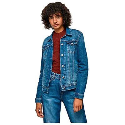 Pepe Jeans Kvinnors sparsamhetsjacka, Blå (denim-hp2), XXS Pepe Jeans Kvinnors sparsamhetsjacka, Blå (denim-hp2), XXS