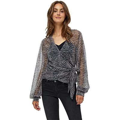 DESIRES dam Shimmer Ls Wrap Top LS wrap topp DESIRES dam Shimmer Ls Wrap Top LS wrap topp