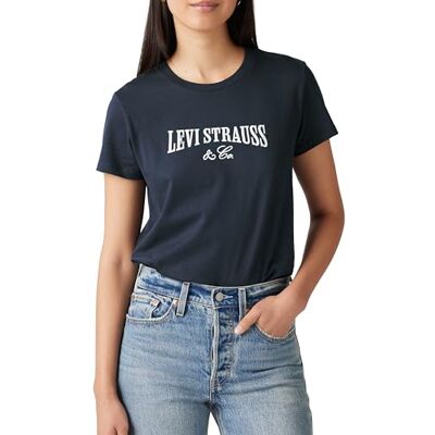 Levi's The Perfect Tee T-shirt för kvinnor, Navy Blazer, XL Levi's The Perfect Tee T-shirt för kvinnor, Navy Blazer, XL