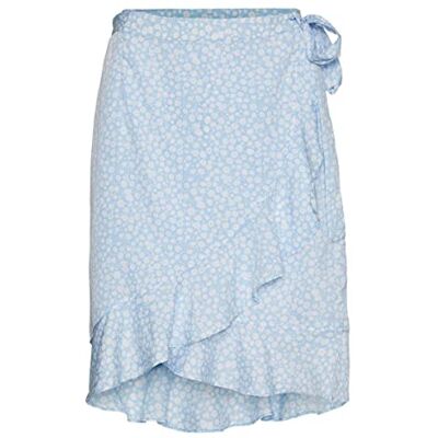 VERO MODA Dam Vmhenna omlottkjol Ga Noos, Blå klocka/Aop: mini Henna Vic Aop, XL VERO MODA Dam Vmhenna omlottkjol Ga Noos, Blå klocka/Aop: mini Henna Vic Aop, XL
