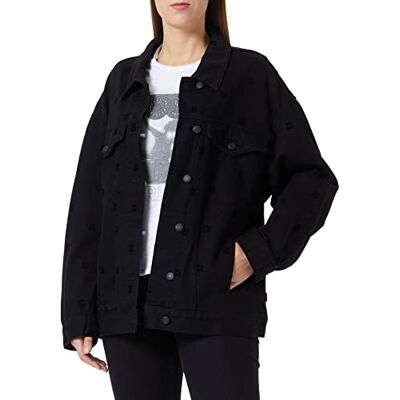 HUGO Kvinnors ikon jeans_jacket_L, Dark Grey22, S HUGO Kvinnors ikon jeans_jacket_L, Dark Grey22, S