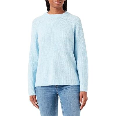 PIECES Dam Pcellen Ls O-Neck Knit Noos Bc Qx stickad tröja, Luftig blå, 42/44/L PIECES Dam Pcellen Ls O-Neck Knit Noos Bc Qx stickad tröja, Luftig blå, 42/44/L