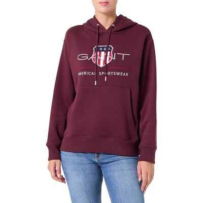 GANT Archive Shield Hoodie, Plum Wine, M GANT Archive Shield Hoodie, Plum Wine, M