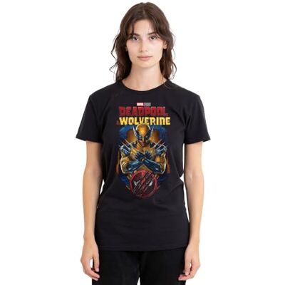 Deadpool Wolverine Wolverine sliten ram dam t-shirt, svart, XX-Large, Svart, XXL Deadpool Wolverine Wolverine sliten ram dam t-shirt, svart, XX-Large, Svart, XXL
