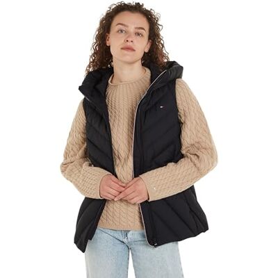 Tommy Hilfiger Dam CHEVRON MW VADDERAD VÄST Väst, Svart, S, Svart, S Tommy Hilfiger Dam CHEVRON MW VADDERAD VÄST Väst, Svart, S, Svart, S
