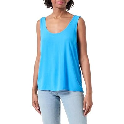 VERO MODA dam Vmmenny Tank WVN Ga Noos Top, Ibiza Blue, M VERO MODA dam Vmmenny Tank WVN Ga Noos Top, Ibiza Blue, M
