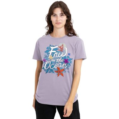 Moana mandarin creative ltd Free as The Ocean Ladies T-shirt, Lavendel, Liten, Lavendel, S Moana mandarin creative ltd Free as The Ocean Ladies T-shirt, Lavendel, Liten, Lavendel, S