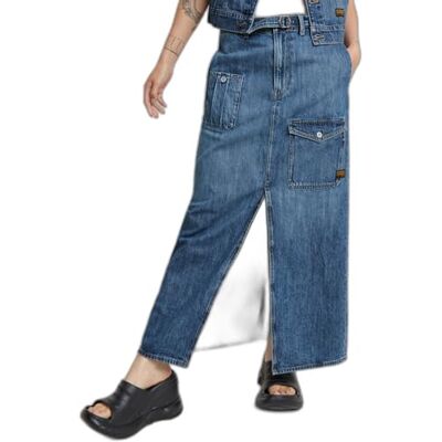 G-STAR RAW Belted Cargo Long Skirt wmn, Blå (Faded Cliffside Blue D24886-d536-g326), 31W G-STAR RAW Belted Cargo Long Skirt wmn, Blå (Faded Cliffside Blue D24886-d536-g326), 31W