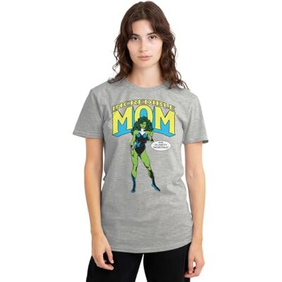 Marvel Hon Hulken mors dag otrolig mamma dam t-shirt, atletisk ljung, liten, Atletisk Heather, S Marvel Hon Hulken mors dag otrolig mamma dam t-shirt, atletisk ljung, liten, Atletisk Heather, S