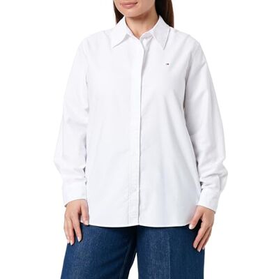 Tommy Hilfiger OXFORD AVSLAPPAD FIT SKJORTA WW0WW46111, vit, 40, Vit (Th Optic White), 66 SE Tommy Hilfiger OXFORD AVSLAPPAD FIT SKJORTA WW0WW46111, vit, 40, Vit (Th Optic White), 66 SE