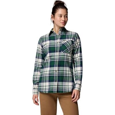 Columbia kvinnors Calico Basin flanell långärmad skjorta knapp, Regnskog multipläd, L Columbia kvinnors Calico Basin flanell långärmad skjorta knapp, Regnskog multipläd, L