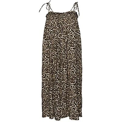 PIECES PCGLINDA Strap Dress SWW, Chikory kaffe/ap: leo, L PIECES PCGLINDA Strap Dress SWW, Chikory kaffe/ap: leo, L
