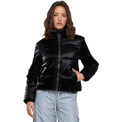 Urban Classics Damjacka Ladies Shark Skin Pufferjacka svart 3XL, svart, 3XL Urban Classics Damjacka Ladies Shark Skin Pufferjacka svart 3XL, svart, 3XL