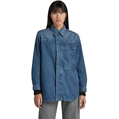 G-STAR RAW Women's Mysterious Overshirt, blå (antique Faded Space Blue C970-D342), M G-STAR RAW Women's Mysterious Overshirt, blå (antique Faded Space Blue C970-D342), M