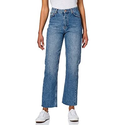 NA-KD dam Jeans Rå Fåll Jeans Med Rak Hög Midja NA-KD dam Jeans Rå Fåll Jeans Med Rak Hög Midja