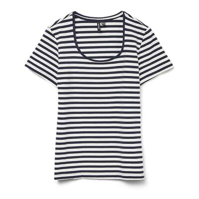 VERO MODA Vmlotte Ss Top Box JRS Ga, Snövit, S VERO MODA Vmlotte Ss Top Box JRS Ga, Snövit, S