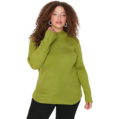 Trendyol Dam TBBAW23AN00022/Yeşil sweatshirt, grön, XXL, gRÖN, XXL Trendyol Dam TBBAW23AN00022/Yeşil sweatshirt, grön, XXL, gRÖN, XXL