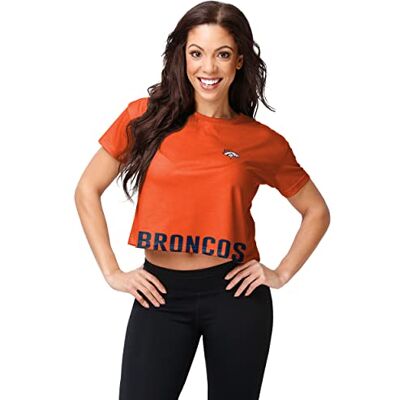 FOCO Damer NFL Team Logo Ladies Fashion Crop Top skjorta, Bottom line, M FOCO Damer NFL Team Logo Ladies Fashion Crop Top skjorta, Bottom line, M