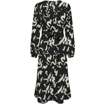 ONLY Onlnova Life VIS Amy Long Dress AOP, Black/Aop:587 Yoko, M ONLY Onlnova Life VIS Amy Long Dress AOP, Black/Aop:587 Yoko, M