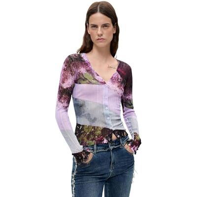 Desigual Sweatshirts_Mountains Sweatshirt för kvinnor, Röd röd, L Desigual Sweatshirts_Mountains Sweatshirt för kvinnor, Röd röd, L