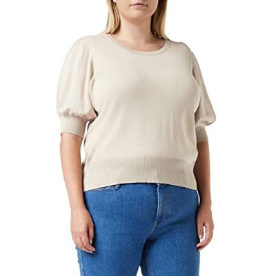 Minus Liva stickad t-shirt för kvinnor, 2105 fjäder grå, XS Minus Liva stickad t-shirt för kvinnor, 2105 fjäder grå, XS
